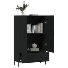 Vidaxl Skříň highboard černá 69,5 x 31 x 115 cm kompozitní dřevo