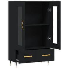 Greatstore Skříň highboard černá 69,5 x 31 x 115 cm kompozitní dřevo