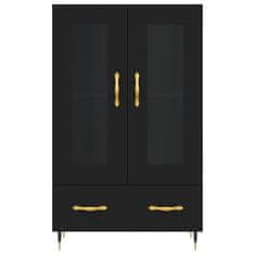 Greatstore Skříň highboard černá 69,5 x 31 x 115 cm kompozitní dřevo