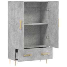 Greatstore Skříň highboard betonově šedá 69,5x31x115 cm kompozitní dřevo