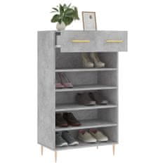 Greatstore Botník betonově šedý 60 x 35 x 105 cm kompozitní dřevo