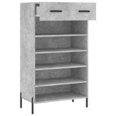 Greatstore Botník betonově šedý 60 x 35 x 105 cm kompozitní dřevo