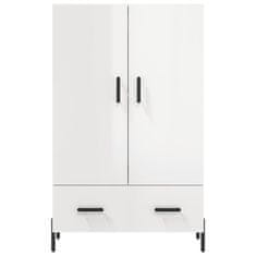 Greatstore Skříň highboard lesklá bílá 69,5 x 31 x 115 cm kompozitní dřevo