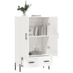 Greatstore Skříň highboard lesklá bílá 69,5 x 31 x 115 cm kompozitní dřevo