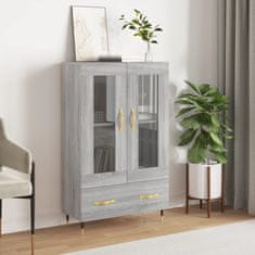 Greatstore Skříň highboard šedá sonoma 69,5 x 31 x 115 cm kompozitní dřevo