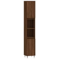 Greatstore Koupelnová skříňka hnědý dub 30 x 30 x 190 cm kompozitní dřevo