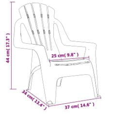 Vidaxl Zahradní židle 2 ks pro děti červené 37x34x44cm PP vzhled dřeva