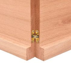 Vidaxl Koupelnová deska hnědá 220x40x(2-4) cm ošetřený masivní dřevo