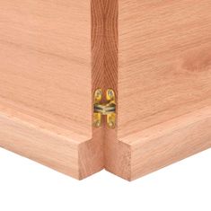 Vidaxl Koupelnová deska hnědá 200x50x(2-4) cm ošetřený masivní dřevo