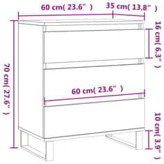 Vidaxl Příborník betonově šedý 60 x 35 x 70 cm kompozitní dřevo