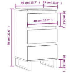 Vidaxl Příborník betonově šedý 40 x 35 x 70 cm kompozitní dřevo