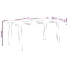 Vidaxl Jídelní stůl 150 x 90 x 75 cm masivní akáciové dřevo