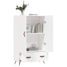 Greatstore Skříň highboard bílá 69,5 x 31 x 115 cm kompozitní dřevo