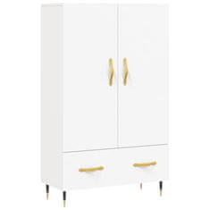 Greatstore Skříň highboard bílá 69,5 x 31 x 115 cm kompozitní dřevo