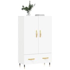 Greatstore Skříň highboard bílá 69,5 x 31 x 115 cm kompozitní dřevo