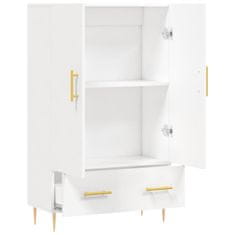 Greatstore Skříň highboard bílá 69,5 x 31 x 115 cm kompozitní dřevo