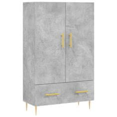 Greatstore Skříň highboard betonově šedá 69,5x31x115 cm kompozitní dřevo