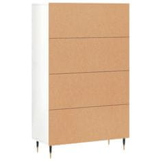 Greatstore Skříň highboard lesklá bílá 69,5 x 31 x 115 cm kompozitní dřevo