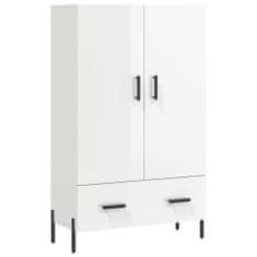 Greatstore Skříň highboard lesklá bílá 69,5 x 31 x 115 cm kompozitní dřevo