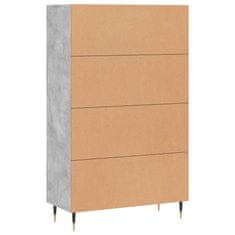 Greatstore Skříň highboard betonově šedá 69,5x31x115 cm kompozitní dřevo