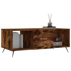 Vidaxl Konferenční stolek kouřový dub 102x50x40 cm kompozitní dřevo