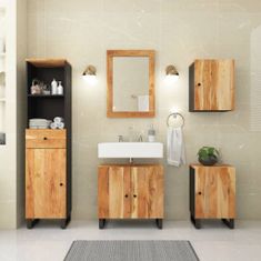 Greatstore 5dílná koupelnová sestava masivní akáciové dřevo