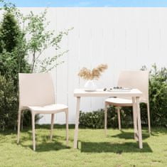 Vidaxl Zahradní židle 2 ks krémové 50 x 46 x 80 cm polypropylen
