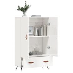 Greatstore Skříň highboard lesklá bílá 69,5 x 31 x 115 cm kompozitní dřevo