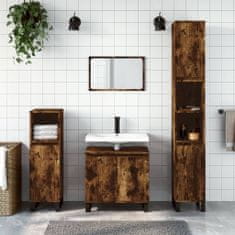 Greatstore Koupelnová skříňka kouřový dub 58 x 33 x 60 cm kompozitní dřevo