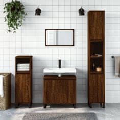 Greatstore Koupelnová skříňka hnědý dub 58 x 33 x 60 cm kompozitní dřevo