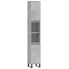 Greatstore Koupelnová skříňka betonově šedá 30x30x190 cm kompozitní dřevo