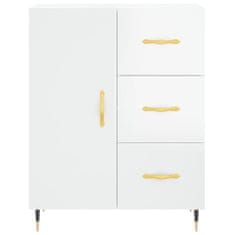 Vidaxl Skříň highboard lesklá bílá 69,5 x 34 x 180 cm kompozitní dřevo