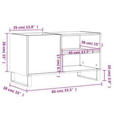 Greatstore Skříňka na LP desky dub sonoma 85x38x48 cm kompozitní dřevo