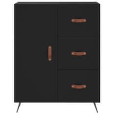 Greatstore Skříň highboard černá 69,5 x 34 x 180 cm kompozitní dřevo