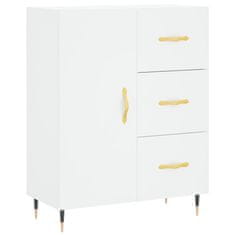 Greatstore Skříň highboard bílá 69,5 x 34 x 180 cm kompozitní dřevo