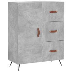 Greatstore Skříň highboard betonově šedá 69,5x34x180 cm kompozitní dřevo