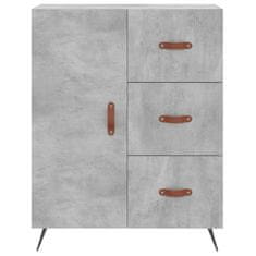 Greatstore Skříň highboard betonově šedá 69,5x34x180 cm kompozitní dřevo