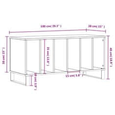 Greatstore Skříňka na LP desky dub sonoma 100x38x48 cm kompozitní dřevo