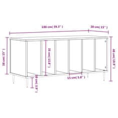 Greatstore Skříňka na LP desky bílá 100 x 38 x 48 cm kompozitní dřevo