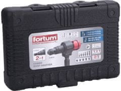 Fortum Nástavec nýtovací na vrtačku T-COMBO, sada pro matice M3-M12 i trh. nýty 2,4-6,4mm, CrMoV