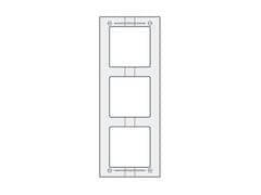 ACI Farfisa MAS63 - hliníkový montážní rámeček 3 moduly