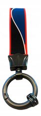INNA Klíčenka silikonová šňůrka na klíče s karabinou kroužek na klíče černá a modrá barva