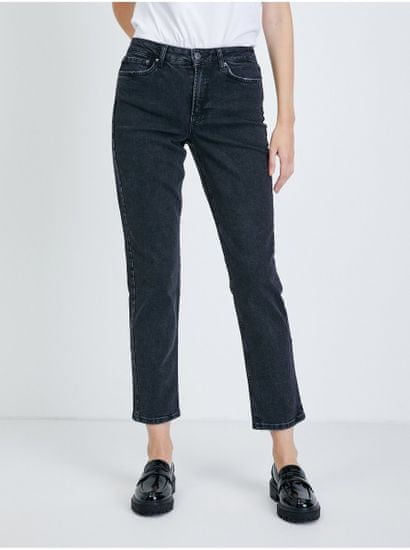 Vero Moda Černé zkrácené straight fit džíny VERO MODA Sara