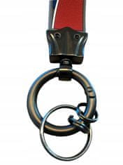 INNA Klíčenka silikonová šňůrka na klíče s karabinou kroužek na klíče červeno-modrá barva