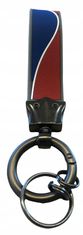 INNA Klíčenka silikonová šňůrka na klíče s karabinou kroužek na klíče červeno-modrá barva
