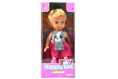 INTEREST Mini panenka s pejskem Happy Girl (11cm)