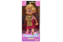 INTEREST Mini panenka s pejskem Happy Girl (11cm)