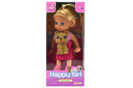 INTEREST Mini panenka s pejskem Happy Girl (11cm)