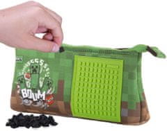 CurePink Penál Minecraft: Creeper Boom (20 x 12 x 4 cm)