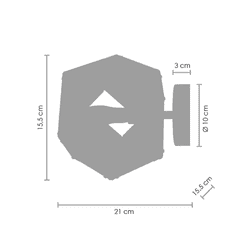 Intesi Nástěnné svítidlo NEW GEOMETRY-1 černé zlaté